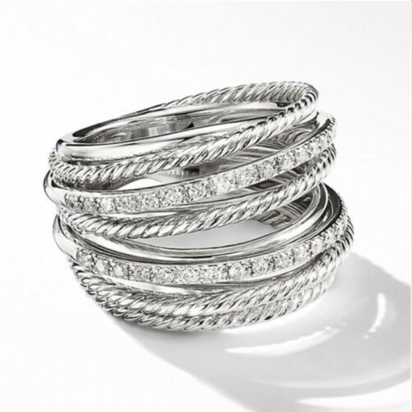 New S925 Simulated White Sapphire Ring, cute Ring, shiny Ring. - Picture 3 of 4